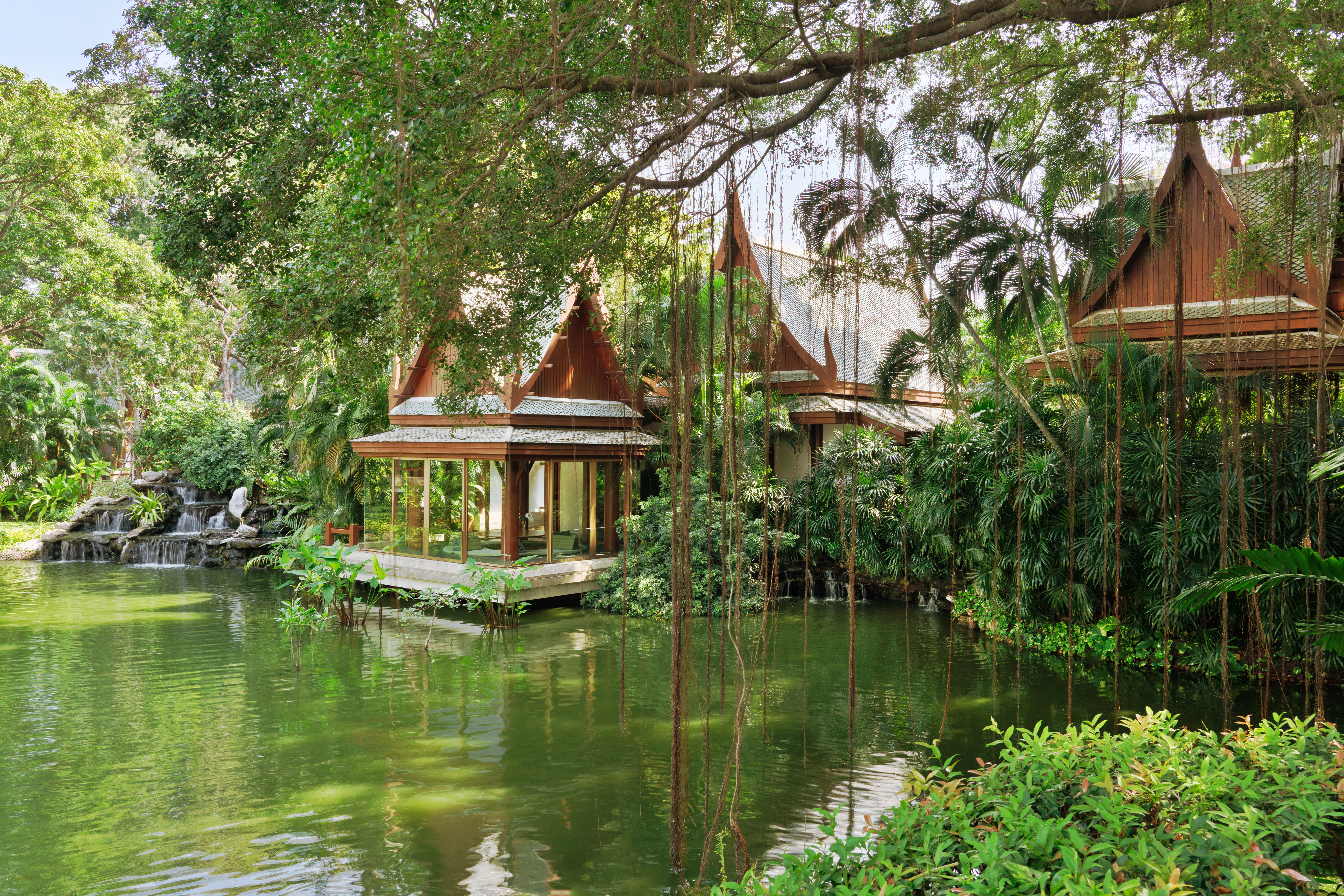 Chiva-Som Hua Hin with Thai Pavilion Suite surrounding the pond